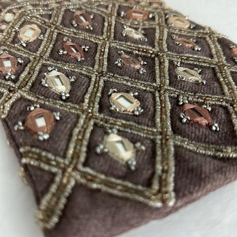 VNTG Marion Godart Mirrored Beaded Small Handbag - Picture 3 of 6